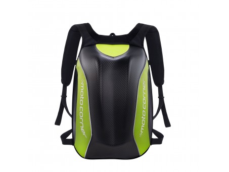 Ghiozdan/rucsac impermeabil aerodinamic moto hardshell Moto Corner Verde