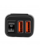 Incarcator Quick Charge USB si voltmetru