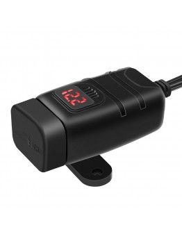 Incarcator Quick Charge USB si voltmetru
