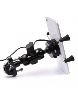 Suport telefon universal motocicleta ATV cu incarcator USB