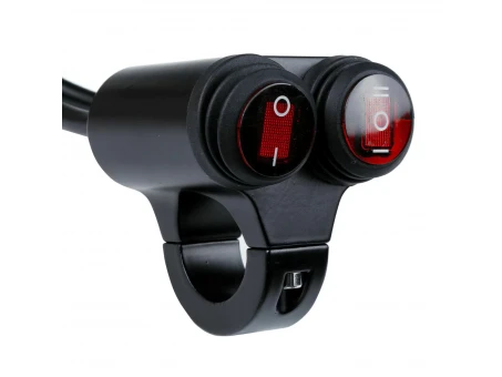 Intrerupator moto dublu cu functie dubla, prindere pe ghidon, rezistent la apa | SWITCH3