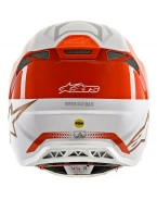 Casca cross-enduro Alpinestars Supertech S-M8 TRIPLE - Alb/Portocaliu
