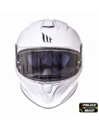 Casca integrala motociclete MT Targo solid A0 alb lucios - Alb lucios