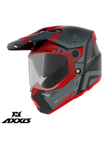 Casca adventure/touring/off road Axxis model Wolf DS Hydra B5 rosu mat Marime L
