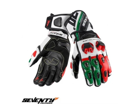 Manusi barbati racing vara Seventy model SD-R12 negru/rosu/verde
