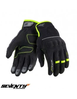Manusi barbati Urban vara Seventy model SD-C54 Negru,galben fluor - degete tactile
