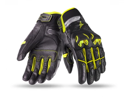 Manusi barbati Racing/Naked vara Seventy model SD-N32 negru/galben