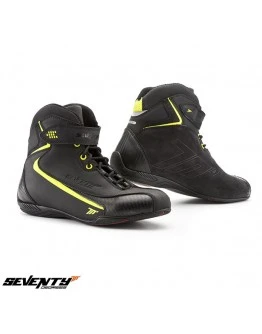 Ghete moto Urban Unisex Seventy model SD-BC6 culoare: Negru,galben fluor