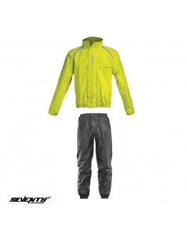 Costum moto ploaie (geaca+pantaloni) Seventy model SD-S1 - galben,Negru