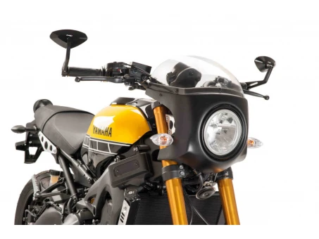 Windshield PUIG SEMI-FAIRING matt black transparent