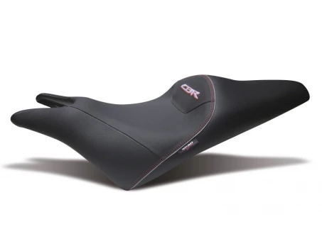Scaun confort SHAD negru, cusaturi rosii