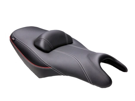 Scaun confort SHAD incalzita negru/rosu, cusaturi gri