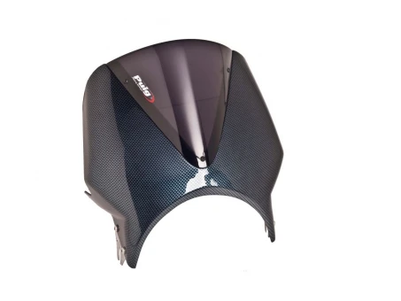 Windshield PUIG RETROVISIONS carbon look dark smoke