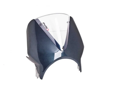 Windshield PUIG RETROVISIONS carbon look transparent