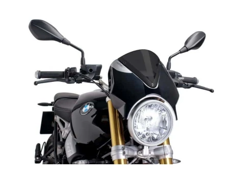 Windshield PUIG RETROVISION matt black dark smoke