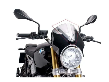 Windshield PUIG RETROVISION matt black transparent