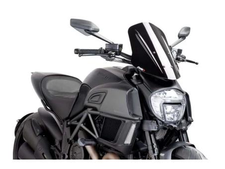 Parbriz PUIG NEW. GEN TOURING 7570N Negru DIAVEL 14'-17'