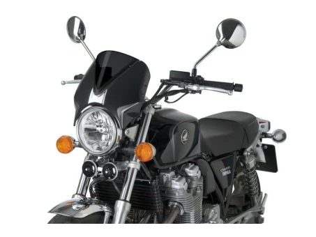 Windshield PUIG RETROVISION matt black dark smoke
