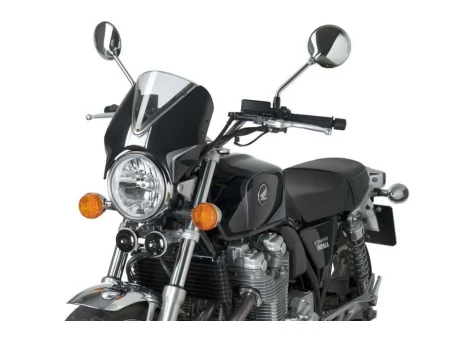 Windshield PUIG RETROVISION matt black transparent