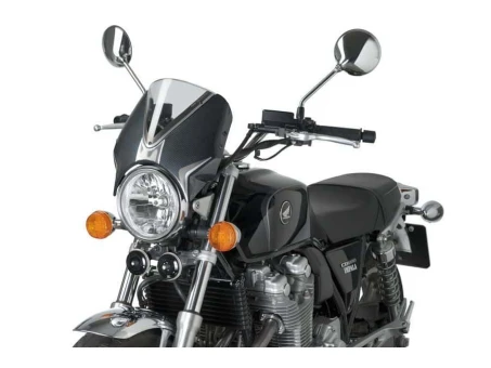Windshield PUIG RETROVISION carbon look transparent