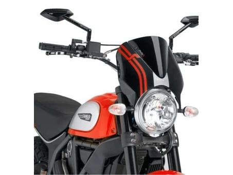 Windshield PUIG RETROVISION matt black Negru