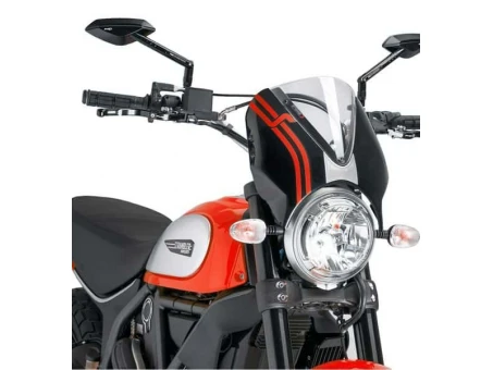 Windshield PUIG RETROVISION matt black transparent
