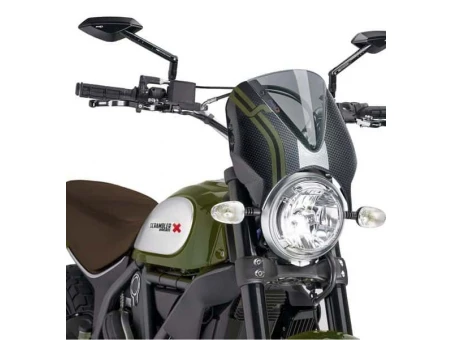 Windshield PUIG RETROVISION carbon look smoke