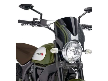 Windshield PUIG RETROVISION carbon look Negru