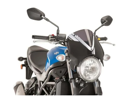 Windshield PUIG RETROVISION matt black dark smoke
