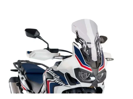 Windscreen PUIG RACING WITH SUPPORT + PROTECTION transparent