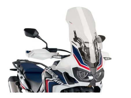Windscreen PUIG TOURING WITH SUPPORT + PROTECTION transparent