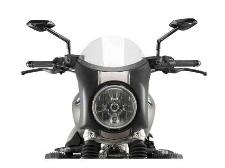 Windshield PUIG SEMI-FAIRING matt black transparent