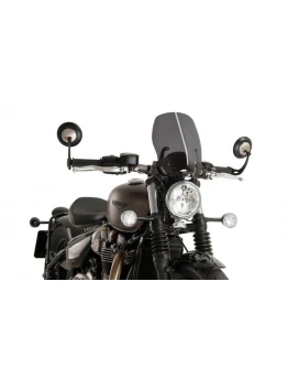 Parbriz PUIG NEW. GEN TOURING 9437F fumuriu inchis TRIUMPH BONNEVILLE BOBBER TRIUMPH BONNEVILLE BOBBER