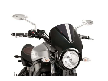 Windshield PUIG RETROVISION matt black dark smoke