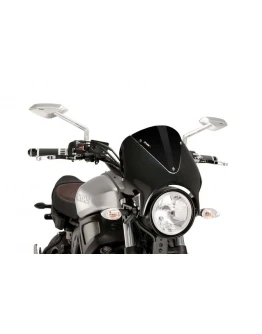 Parbriz PUIG RETROVISION 9561N aspect carbon Negru