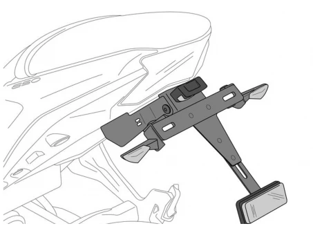 Adjustable license support PUIG Negru