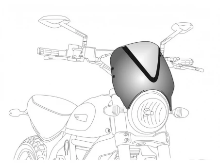 Windshield PUIG RETROVISION matt black Albastru
