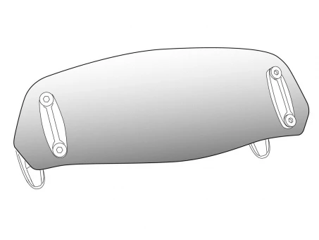 Multiadjustable visor PUIG fixed by screws transparent