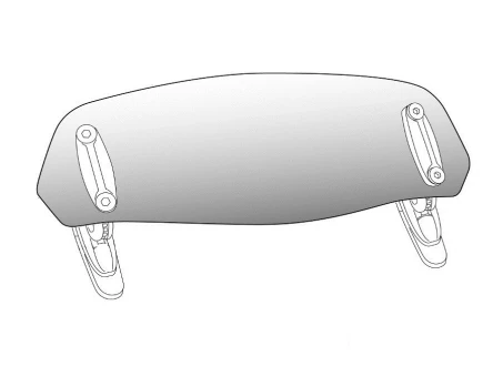 Vizor (Clips NOT INCLUDED!) PUIG fixed by screws transparent