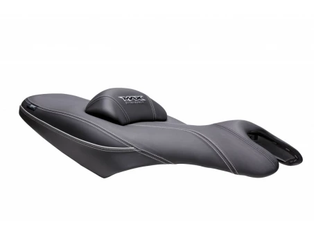 Scaun confort SHAD negru, cusaturi albe