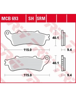 Placute frana TRW KH281 SINTER HONDA FES 125/150 PANTHEON '98-'06, FES 250 FORESIGHT '98-'05 Fata