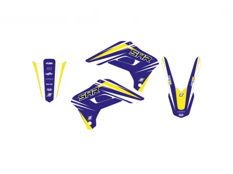 Kit grafic BLACKBIRD SHERCO SE/SEF '13-'16, DREAM 4 culoare Albastru/Galben (inlocuieste E2E00L)