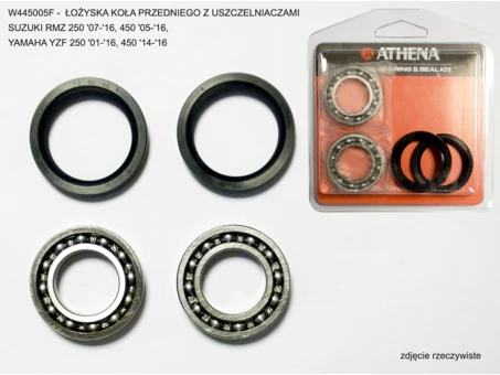 ATHENA ŁOŻYSKA KOŁA PRZEDNIEGO Z USZCZELNIACZAMI SUZUKI RMZ 250 07-16, 450 05-16, YAMAHA YZF 250 14-19, 450 14-19 | W445005F