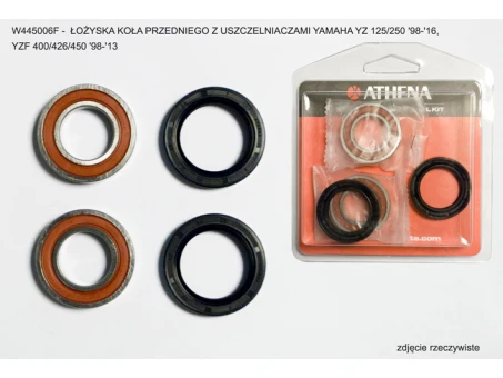 ATHENA ŁOŻYSKA KOŁA PRZEDNIEGO Z USZCZELNIACZAMI YAMAHA YZ 125/250 98-20, YZF 400/426/450 98-13 | W445006F