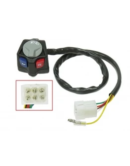 Comutator PSYCHIC pe ghidon - control aprindere, lumini și claxon KTM EXC 125/200/250/300 (TPI) '15-20, EXCF 250/350/450/500 '15-20, FREERIDE 250/350 '15-19 (78111070000)