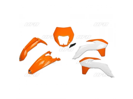Kit complet plastice UFO KTM EXC/EXC-F 14-16 culoare OEM 16 (Portocaliu/Alb) (KT524E999X) | KTKIT524999X