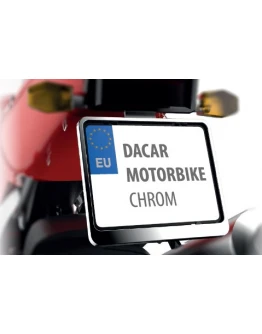 Suport număr înmatriculare BIKETEC pentru motocicletă - Cromat