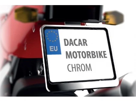 Suport număr înmatriculare BIKETEC pentru motocicletă - Cromat | R0194