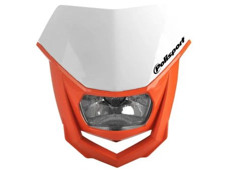 Far moto POLISPORT MODEL HALO (halogen) - Alb/Portocaliu | 8657400038
