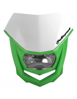 Far moto POLISPORT MODEL HALO (halogen) - Alb/Verde